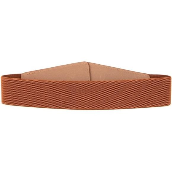 Caysep Women Vintage Stretchy Faux Leather Waist Belts with Metal Buckle main image 5